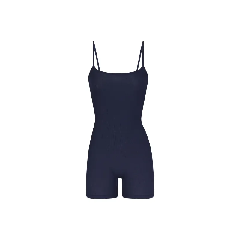 SKIMS SOFT LOUNGE SCOOP ONESIE Bodysuits Women's NAVY/Marine Blue-0