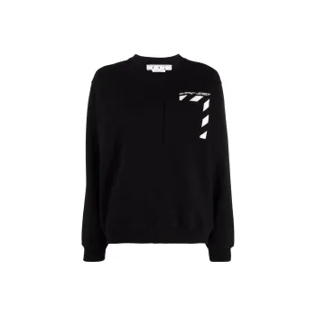 OFF WHITE Marker Logo print Crew neck Sweatshirt