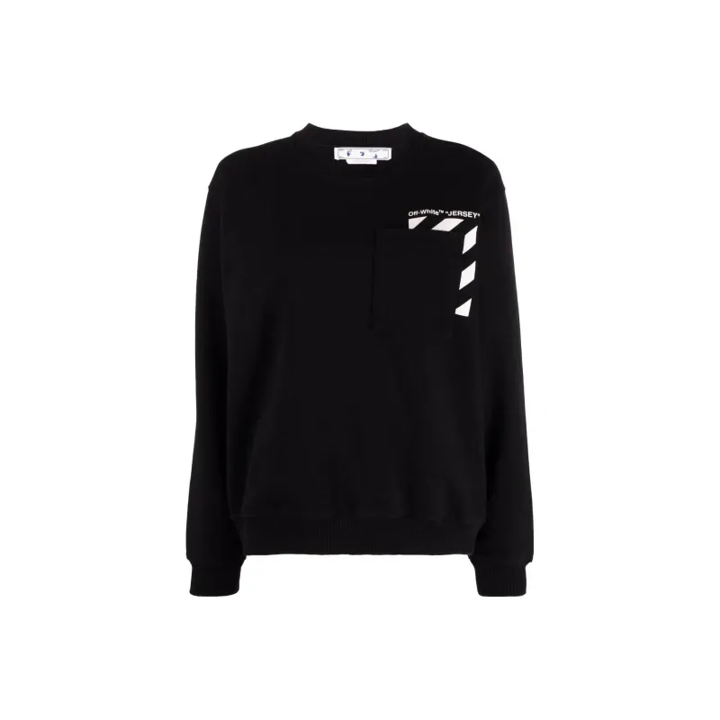 OFF-WHITE Marker Logo-print Crew-neck Sweatshirt-0