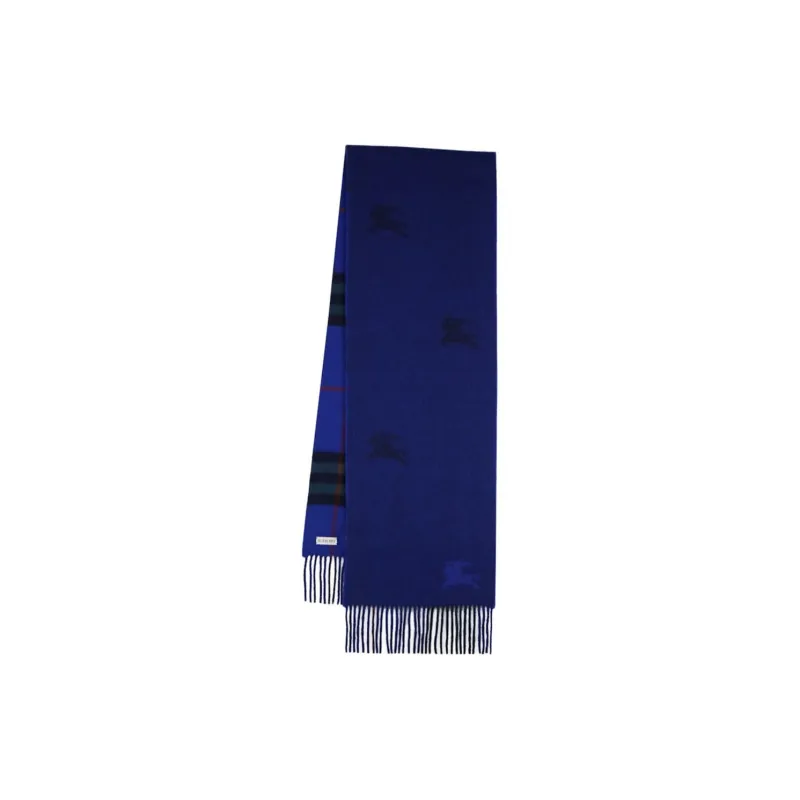 Burberry Cashmere Knit Scarves Unisex Blue-0