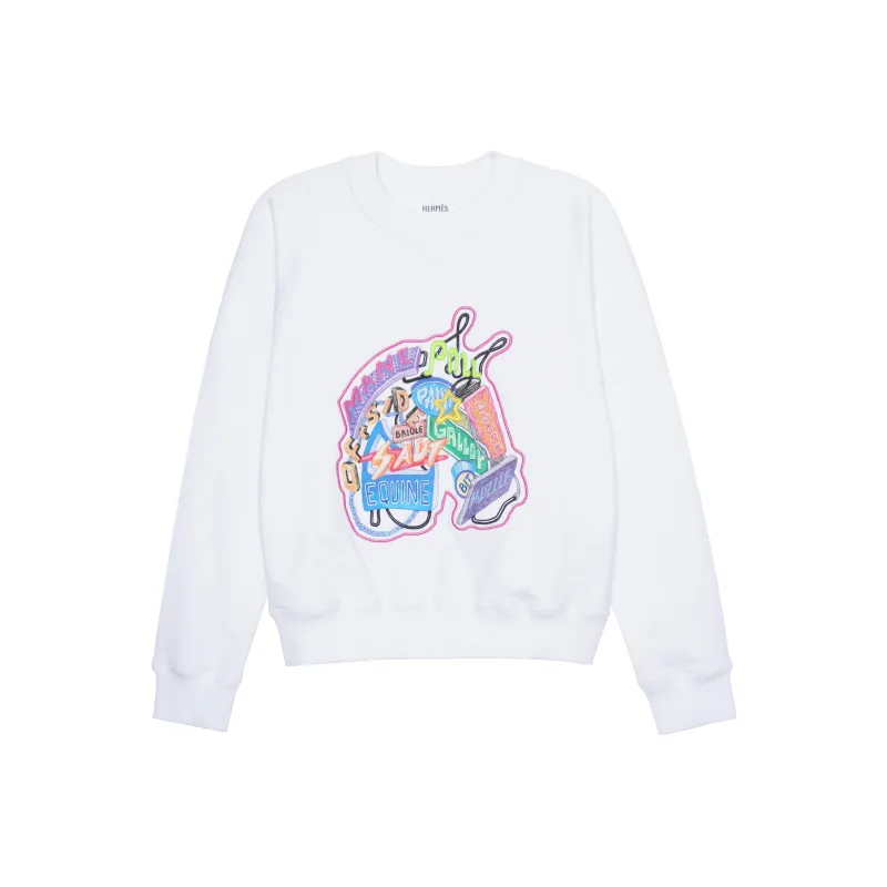 HERMES 2010s Chevaloscope Embroidered Sweatshirt-0