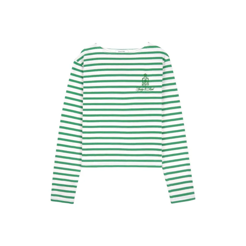 SPORTY & RICH Breton Striped Long sleeve Top-0