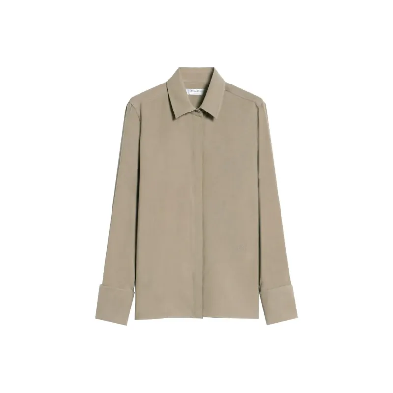 MaxMara Logo Embroidered Long Sleeved Shirt-0