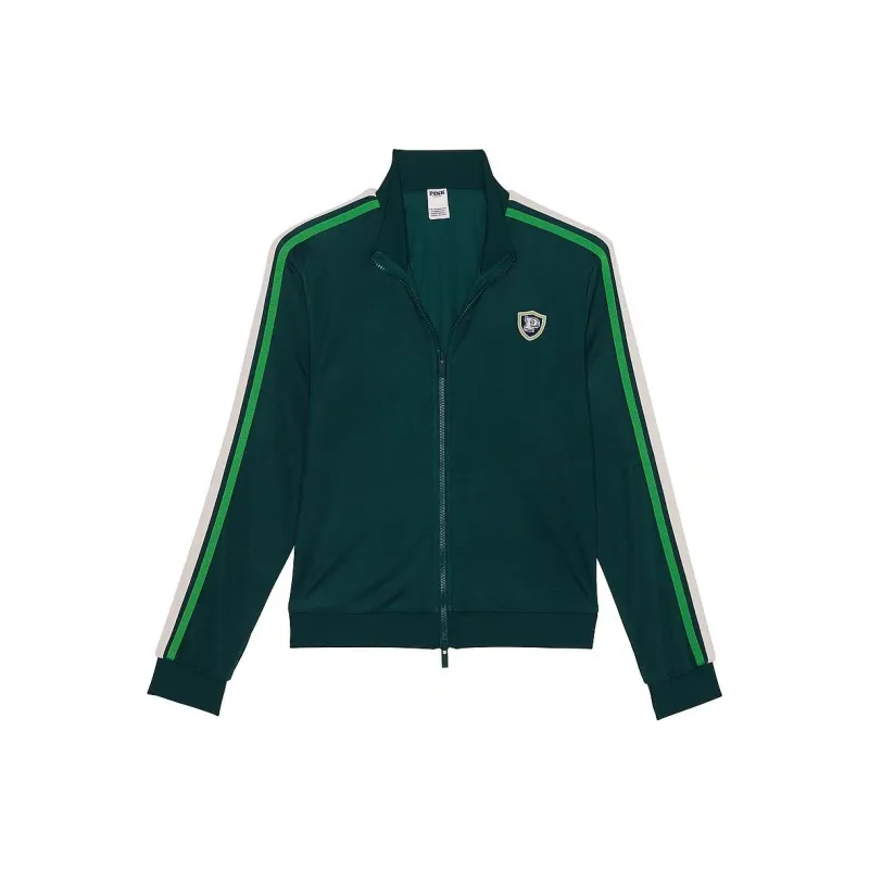 Victoria's Secret PINK Track Star Full Zip Jacket / Deep Forest Jackets & Coats Women's Dark Green-0