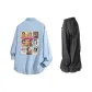 Light Blue+Black Pants