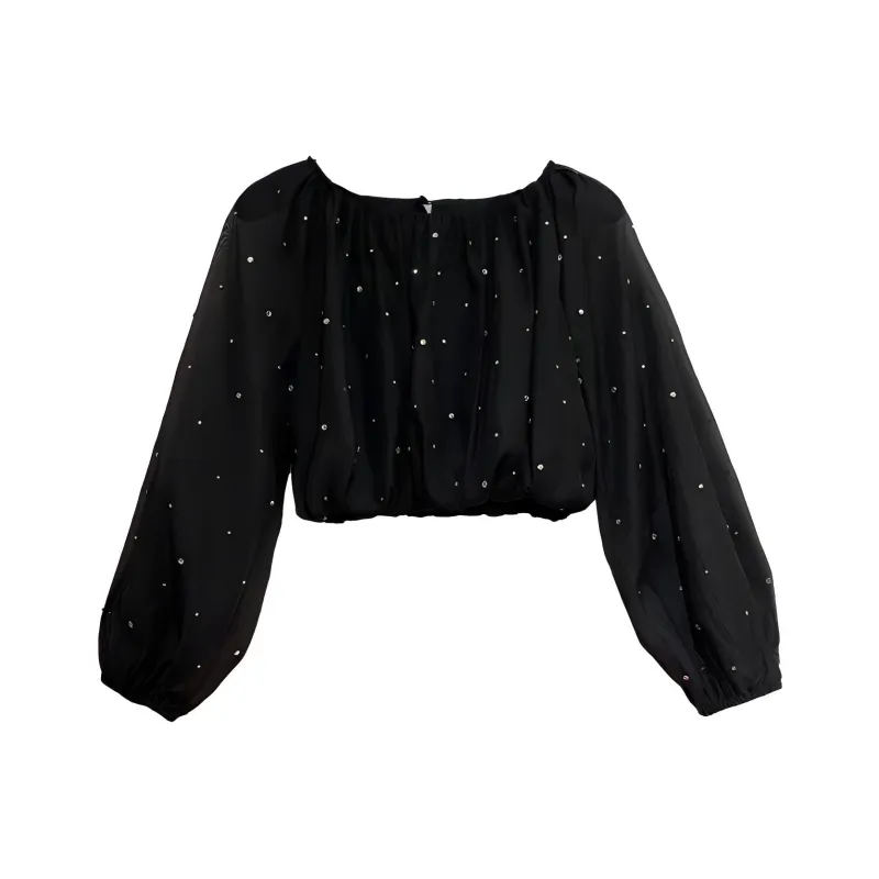 TCH Chiffon Shirts Women's Black-0