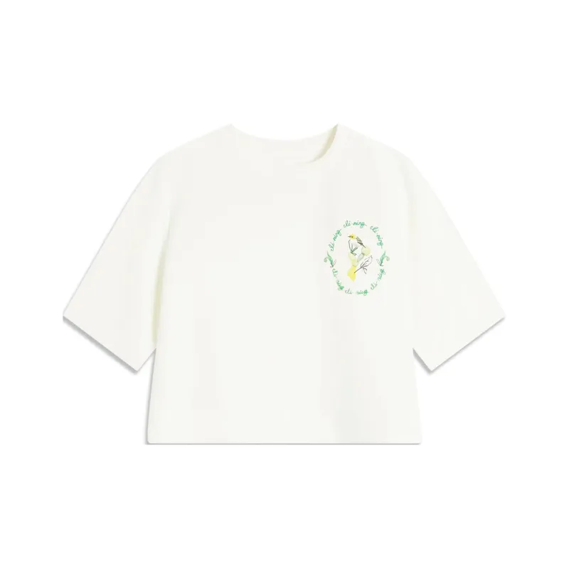 LiNing Chinese Culture Series T Shirt Women's Ivory-0