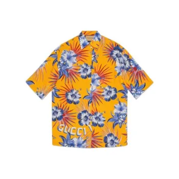 GUCCI Wild Flower Printed Shirt Yellow