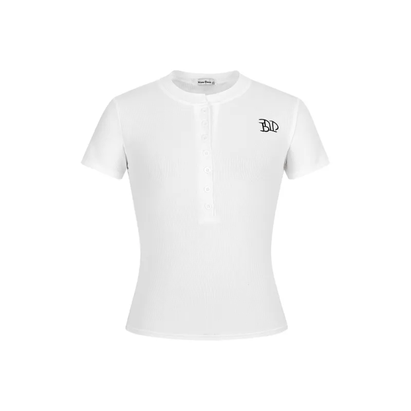 ONE SHALLOW Slim Fit Set in Sleeve T Shirt Women's-4