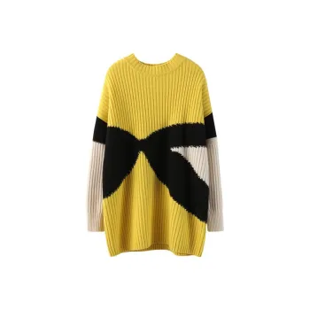 MAIGRE SIMHAT Cashmere Sweater Women's Black+White+Yellow