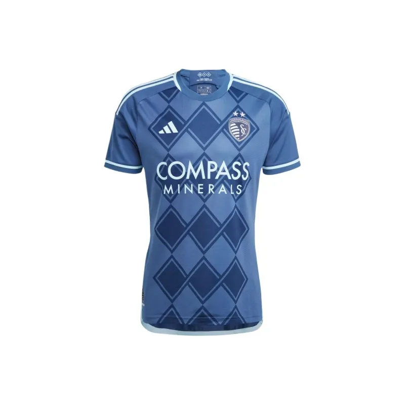 Adidas Free Shipping With AdiClub Sporting Kansas City 24/25 Away Authentic Jersey-0