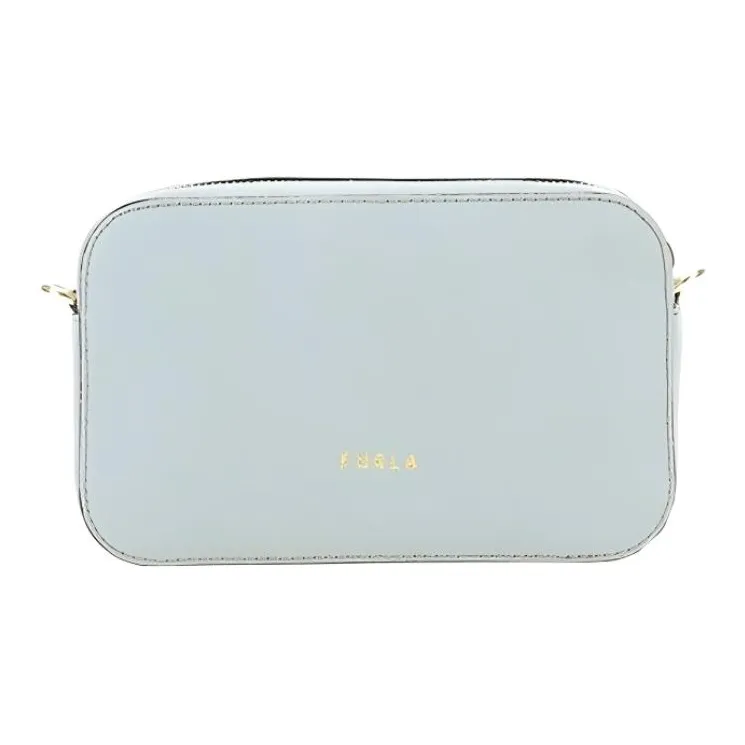 Furla Primula Leather Shoulder Bag, Crossbody Bag Mini Women's Blue-2