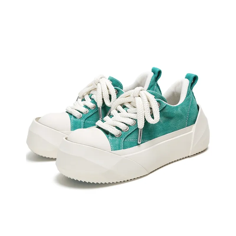 ADCDAVINCI Slip Resistant Height Increasing Low Top Casual Shoes Unisex Green-2