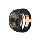 Black Carbon Fiber+Rose Gold Metal Parts+Black Strap