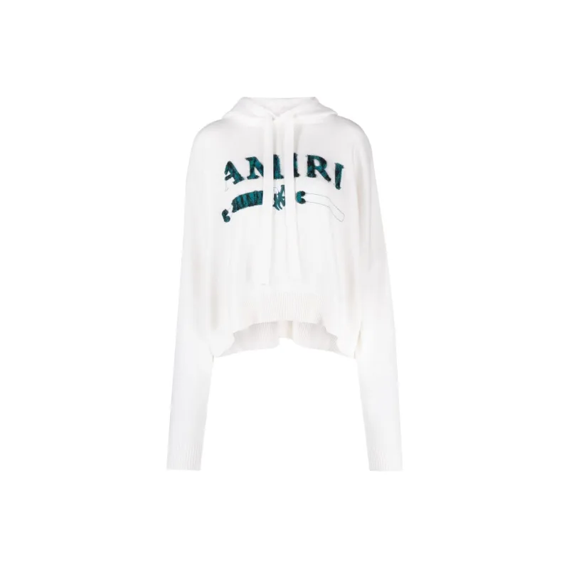 AMIRI Logo embroidered Hooded Jumper-0