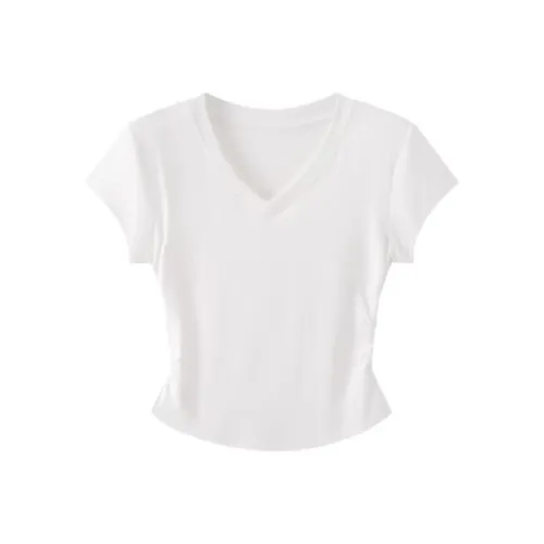 HEISU Set in Sleeve T Shirt Women's White