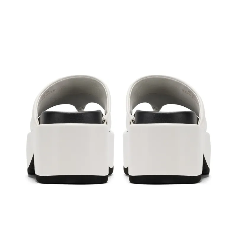GG CC Abrasion Resistant Slip Resistant Platform Height Increasing Flip Flops Women's-3