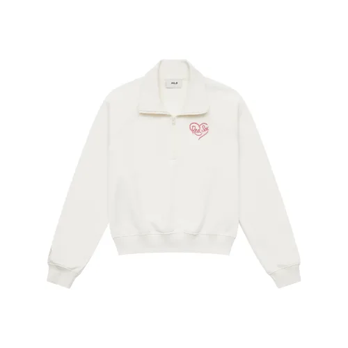 MLB Boston Red Sox Heart 24FW Sweatshirt Women's Cream