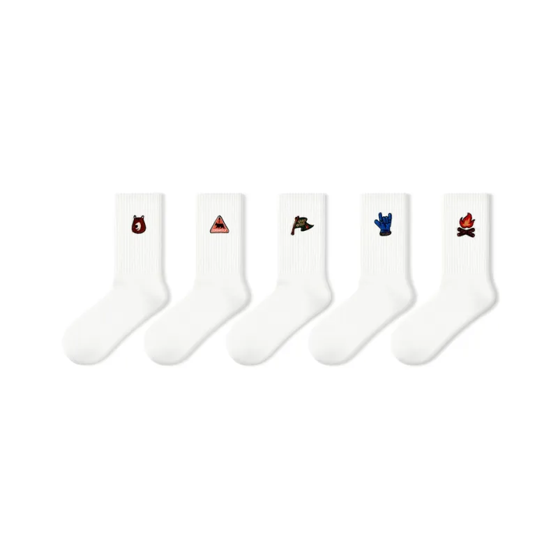 Primeet Mid Calf Socks Men's 5 Pack Happy Valley-12