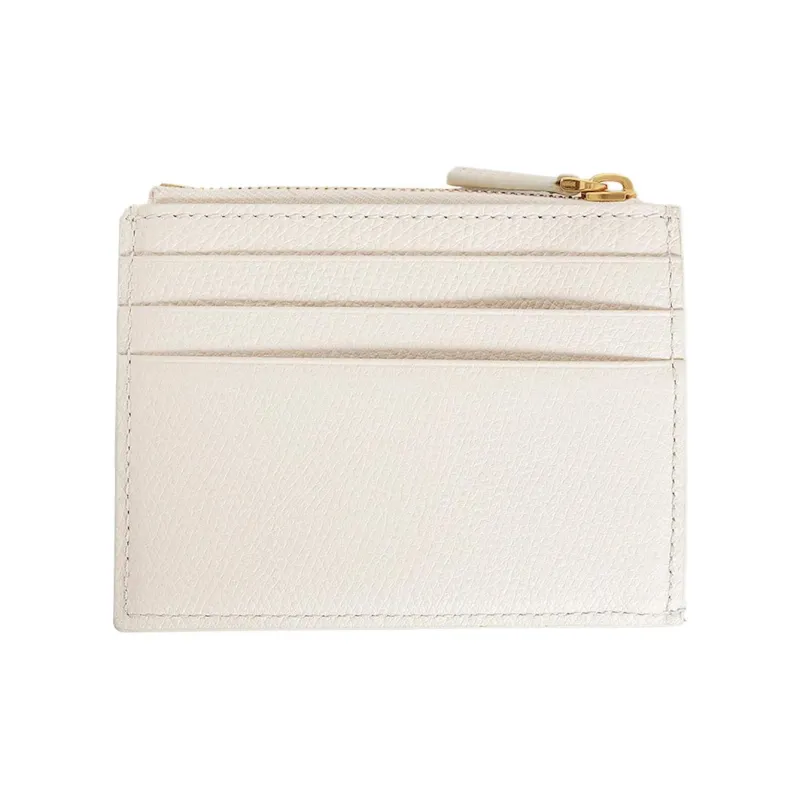 Valentino GARAVANI Cow Leather Wallet Women's Gray White-1