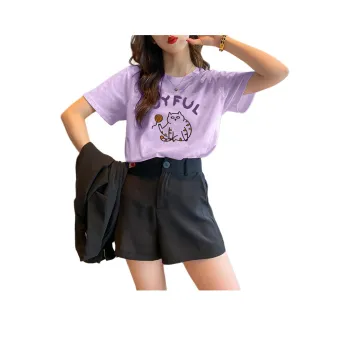 Tonlion T Shirt Women's Light Purple