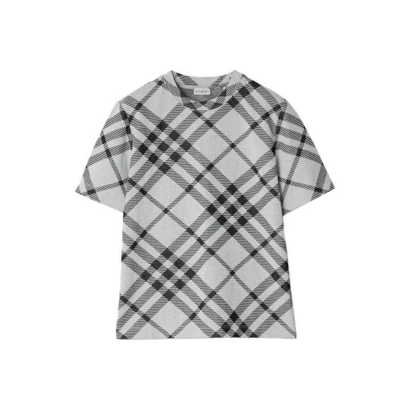 Burberry Check Stretch Cotton blend T shirt-0