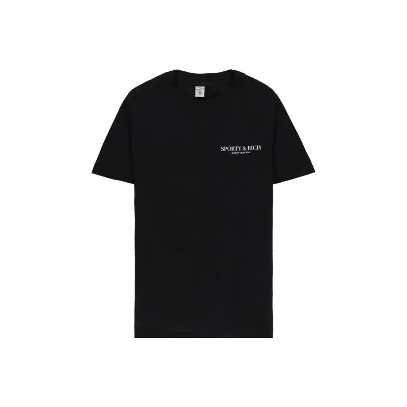 SPORTY & RICH Slogan print Cotton T shirt-0