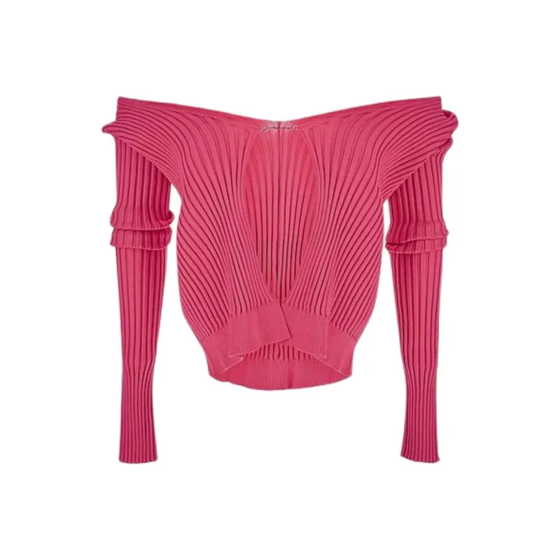 Jacquemus Logo Plaque Long Sleeved Cardigan-0