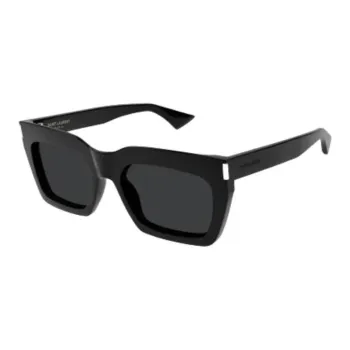 SAINT LAURENT Recycled Acetate Square Sunglasses Unisex Black