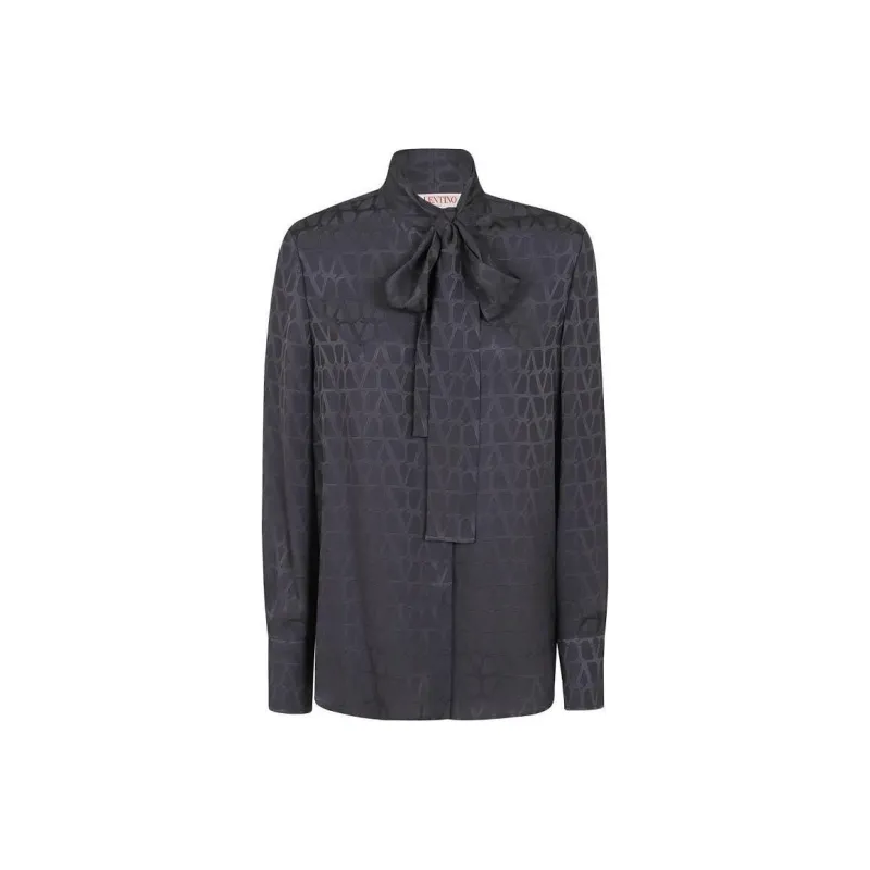 Valentino Toile Iconographe Jacquard Long Sleeved Blouse-0