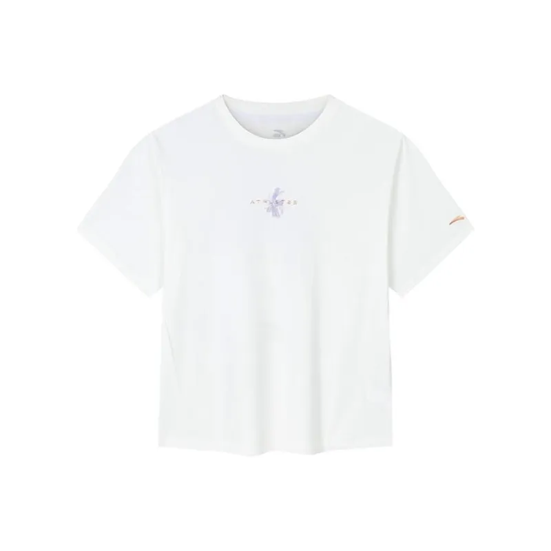 Anta Comprehensive Training Collection Women's Outdoor Collection Regular T Shirt Women's Papyrus White-0