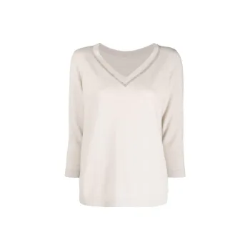 Fabiana Filippi V Neck Embellished Jumper