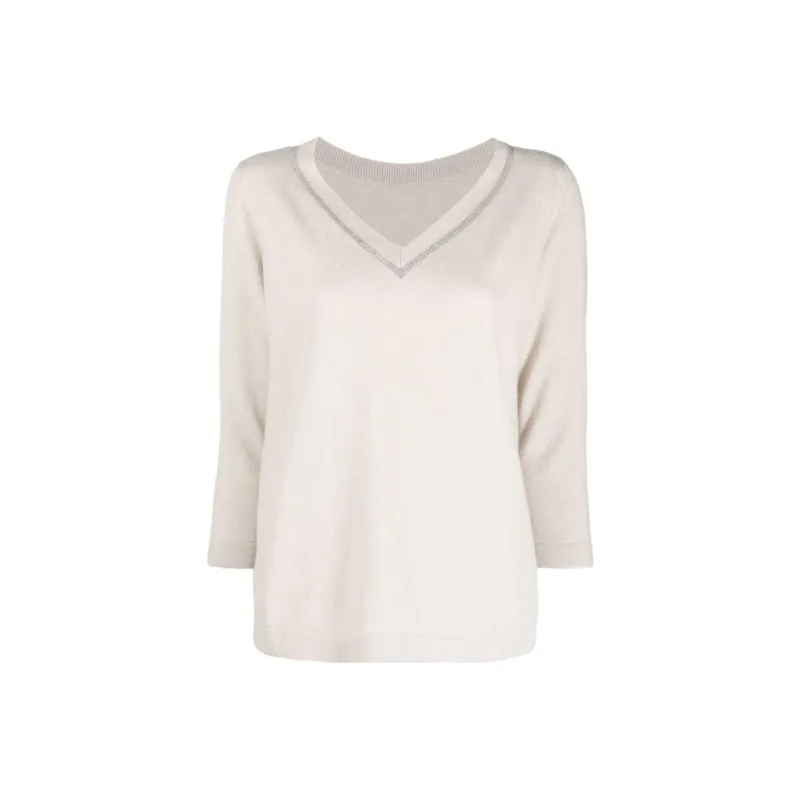 Fabiana Filippi V Neck Embellished Jumper-0