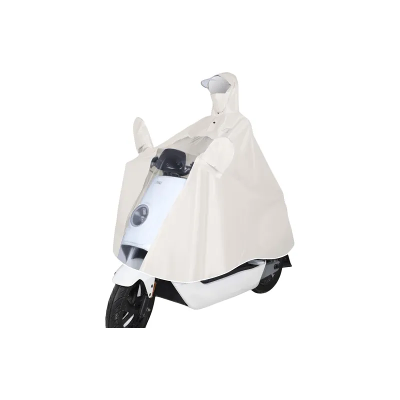 TAIKONG Oxford Thickened Oversized Scooter Rain Poncho Strap With Face Mask Detachable-7