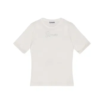 GANNI SS24 T Shirt Women's White Heron