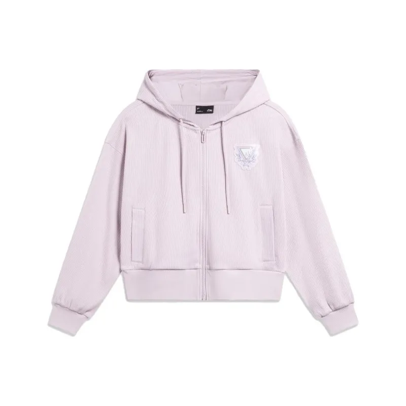 LiNing Chinese Culture Series Sweatshirt Women's Dusty Pink Purple-0