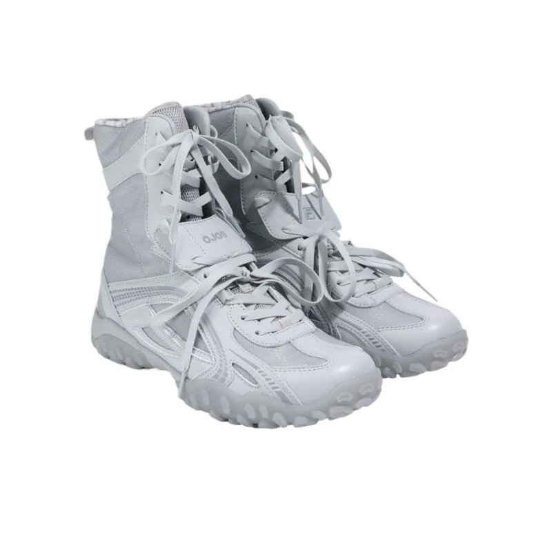 OJOS x FILA ECHAPPE Slip Resistant Mid Top Training Shoes Unisex Gray-2