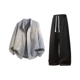 Clothing Set (Gray Shirt+Black Pants)