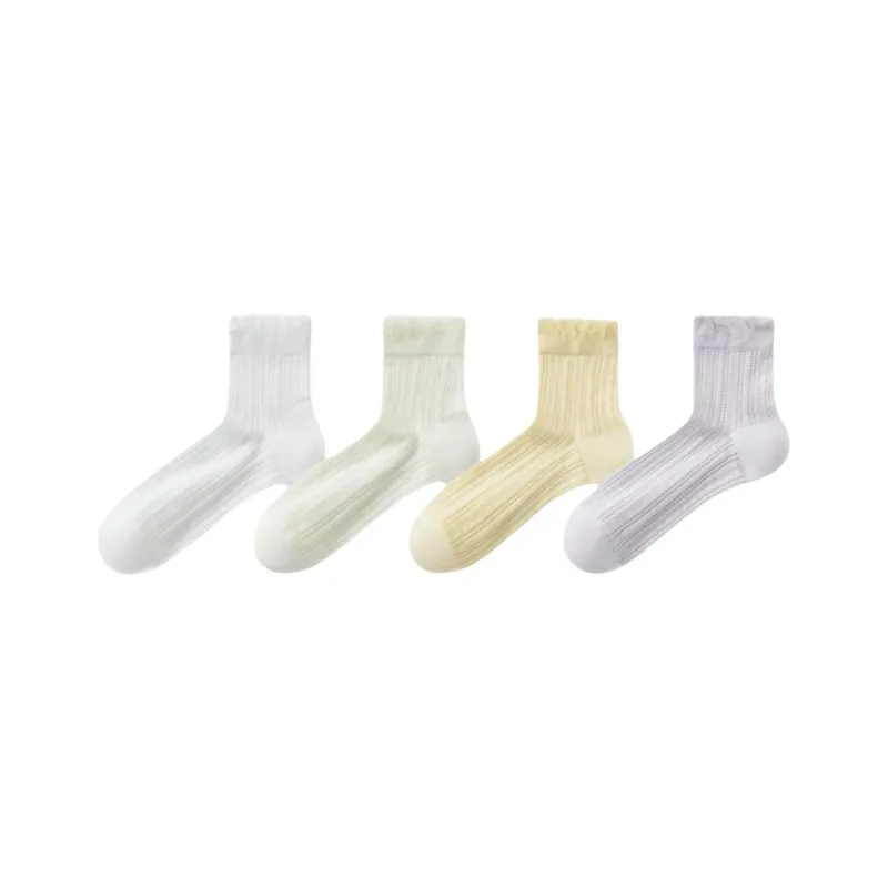Temooues Mid Calf Socks Women's Combo Set-7