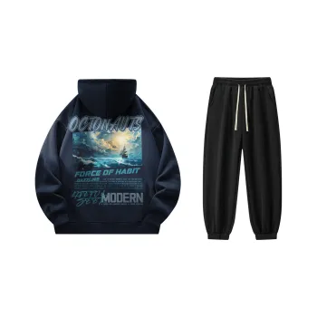 Small Columns Under The Sea Sweatshirt Set Unisex