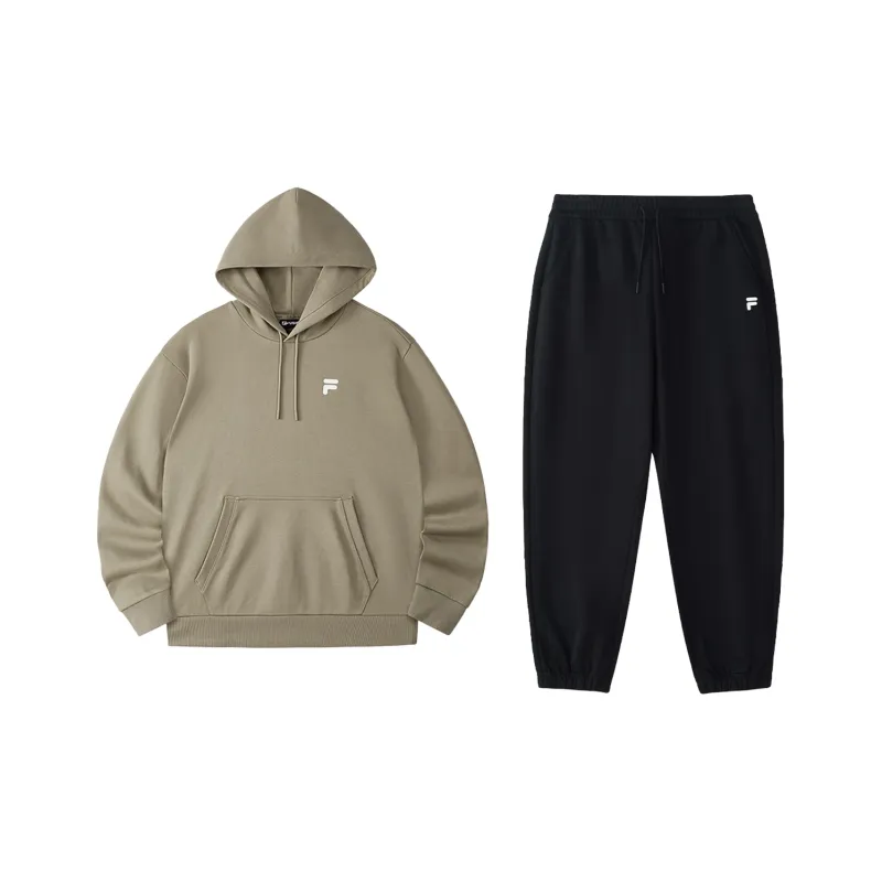 FILA FUSION FOB Sweatshirt Set Unisex Dark Brown Khaki-4