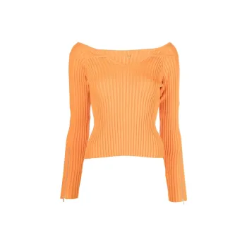 Jacquemus La Maille Oro Ribbed Top