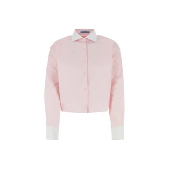 PRADA Logo Embroidered Button Up Shirt