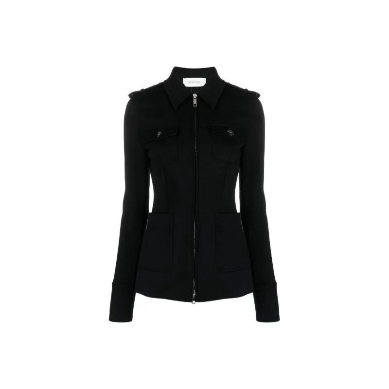 SportMax Zarina Felted Zip-up Jacket-0