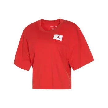 Jordan Drop Shoulder Sleeve T-Shirt Women's Red