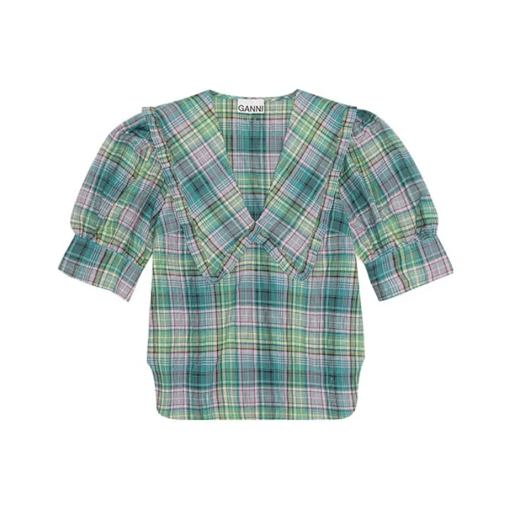 GANNI SS23 520 Series Shirts Women's Lake Blue-0