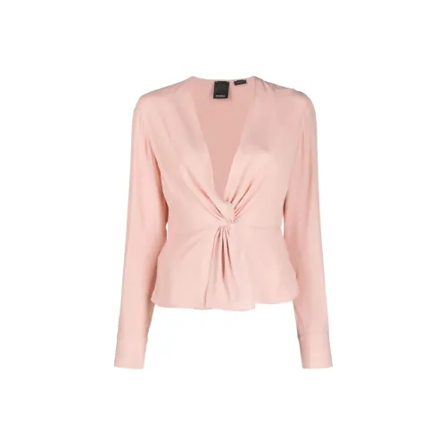 PINKO Twist detailing V neck Top
