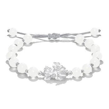 Blooming Petals White Jade Bodhi Bracelets Unisex