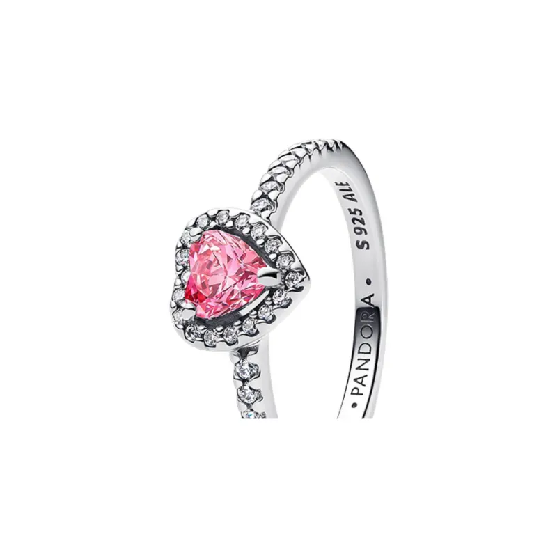 Pandora 925 Sterling Silver Rings Women's Pink-1