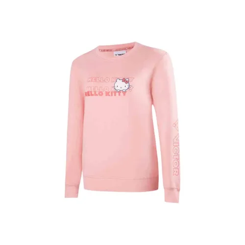 VICTOR x Sanrio/ HELLO KITTY Sweatshirt Women's Light Pink